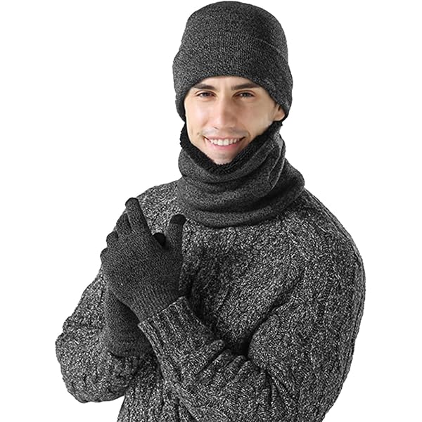 Set Invernale Cappello, Sciarpa E Guanti - Maglia Calda E Morbida - Foto 6