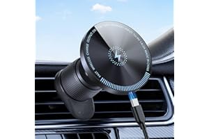 bayite For Magsafe Car Mount 15 W Mobile Phone Holder Car with Charging Function, (Metal Hooks and Strong Magnets), Mobile Phone Holder Magnetic Wireless Charger Car Accessories for iPhone 16 15 14 13