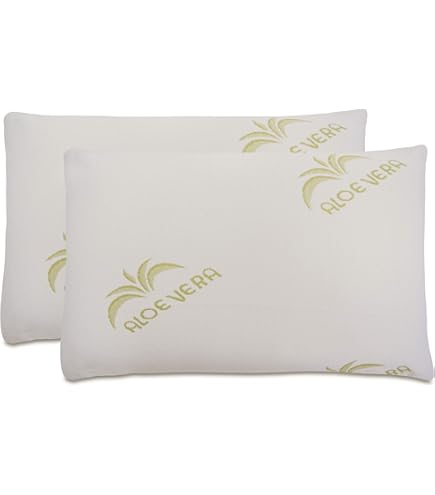 Cuscino Memory Foam Aloe Vera  Ortopedico, Antiacaro, Ergonomico  Federa  Traspirante Lavabile  Supporto Collo e Cervicale per Dormire,Ideale per  Dolore al Collo ,H 13CM,H15CM (1, 42x72cm h13cm) : Amazon.it: Casa