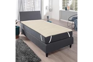 ‎BESTLIVINGS Matratzenschoner mit Sommer- und Winterseite Sherpa Fleece 90x200 cm, ca. 3-5cm Matratzenauflage - Öko Tex - atmungsaktiver Matratzentopper