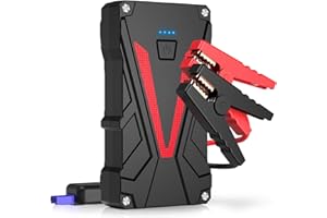 BUTURE VAC Arrancador de Coches, 3000A 16800mAh Arrancador de Baterias de Coche para 9,0L Gasolina o 8L Diesel, Carga Rapida 3.0, Dos Salidas USB y Linterna LED