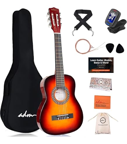Chitarra Acustica Strumenti Musicali Bambini YKW Chitarra Classica Rosa Per Bambini 8-10 Anni - Kit Principiante Con 3 Plettri Chitarra Classica Rosa 91cm Chitarra Per Bambini - 9
