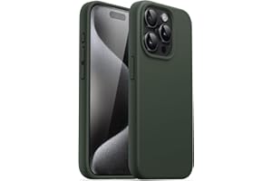 ‎JETECH JETech Silikonowy Etui dla iPhone 15 Pro 6,1 Cala, Jedwabisty Miękki w Dotyku Futerał Ochronny na Całe Ciało, Odporny na Wstrząsy Case (Cyprysowy)
