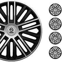 Copricerchi 16 16 Pollici Nero | Set Da 4 Pezzi | Design Sportivo Per Auto Copricerchi Sparco Bergamo - Foto 2