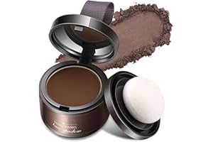 SHENGQIALUN Hairline Powder, Root Touch Up Powder, Instant Hair Loss Concealer for Thinning Hair, Windproof & Sweatproof Hair Root Concealer (Dark Brown)