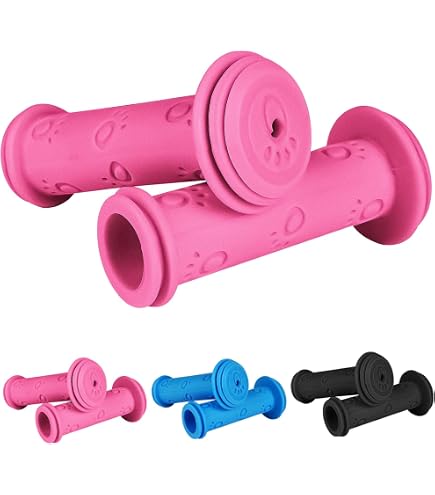 Poignées De Guidon Vélo Enfant URAQT - Caoutchouc Antidérapant Avec Protection Antichoc - 98mm