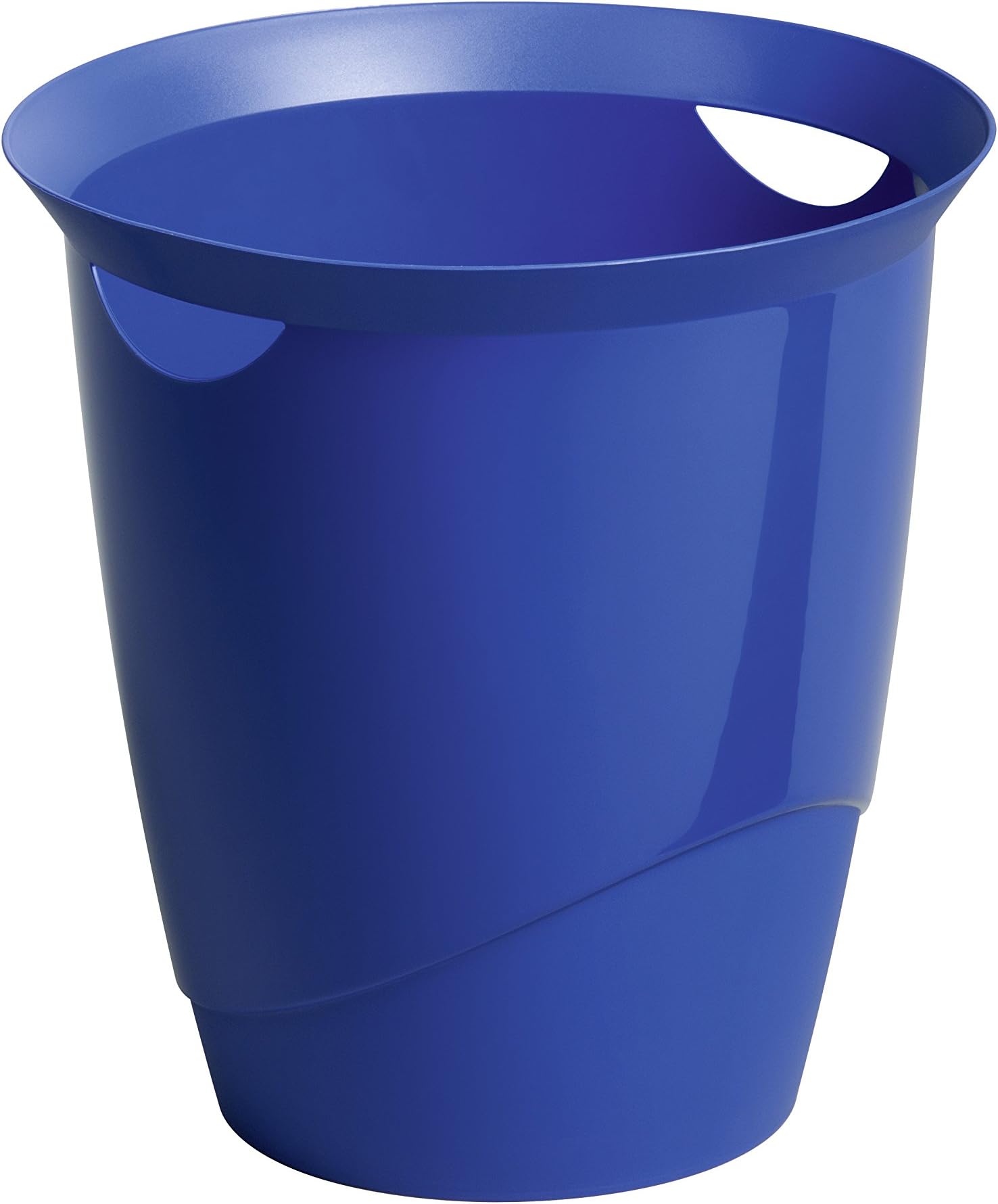 Durable Trend Small Waste Paper Bin - Bedroom & Office Waste Baskets - 16 Litre Capacity - Blue