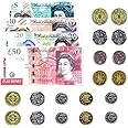 HMN Children's Educational Play Money Coin Set, British Sterling Pounds educational Learning as Bank and Shop Role (Pack2)