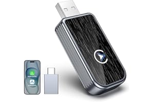 ALKEUR Carplay inalámbrico y Android Auto inalámbrico Stick, Adaptador 2 EN 1 Convierte AA/Carplay con Cable Wireless para Coches con Carplay, para iOS 10+ & Android 11+, USB C/A (A-C-02)