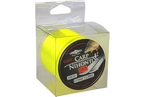 MIKADO CARP 600m NIHONTO CARP Fluo gelbe monofile sehr Glatte Angelschnur Karpfenschnur Feederschnur erhältlich von Ø0,23 bis Ø0,40mm