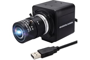 Svpro Webcam 1080P Full HD USB Cámara con objetivo de zoom óptico de 2,8 – 12 mm, enfoque manual, formato H.264, carga rápida para streaming de vídeo, cámara de luz baja 0.01lux con sensor Sony IMX322