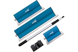 KATSU Tools ytspatelset för gips, 25 40 60 cm blad av rostfritt stål, spatel, bräda, vägg- och takputs, plattverktyg
