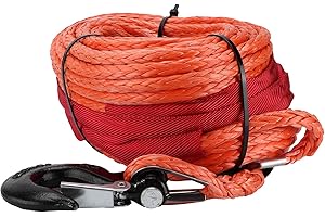 Longzhuo Corda Sintetica 3/8 Pollici x 30m 23000 Libbre per 4WD, ATV, UTV, SUV, Camion, Barche
