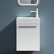 Meuble Sous Lavabo Suspendu, Meuble Sous Vasque, Meuble Salle De Bain Mural Avec Tiroirs à Fermeture Douce Et étagères - Dim. 90l X 45P X 46H Cm, Marron - Achat & Prix