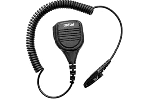 Radtel Altoparlante Impermeabile e Resistente RT-880 UV-98 Plus, Microfono Walkie Talkie con Cancellazione Rumore Jack 3,5 mm, Microfono PTT a Spalla