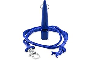 THE DOG LADY (TDL) Dog Whistle with Lanyard - Used for Recall and Dog Training - Long Distance - Good Frequency for Most Breeds of Dog - Standard Pitched - Consistent - Food Grade Plastic (Blue)