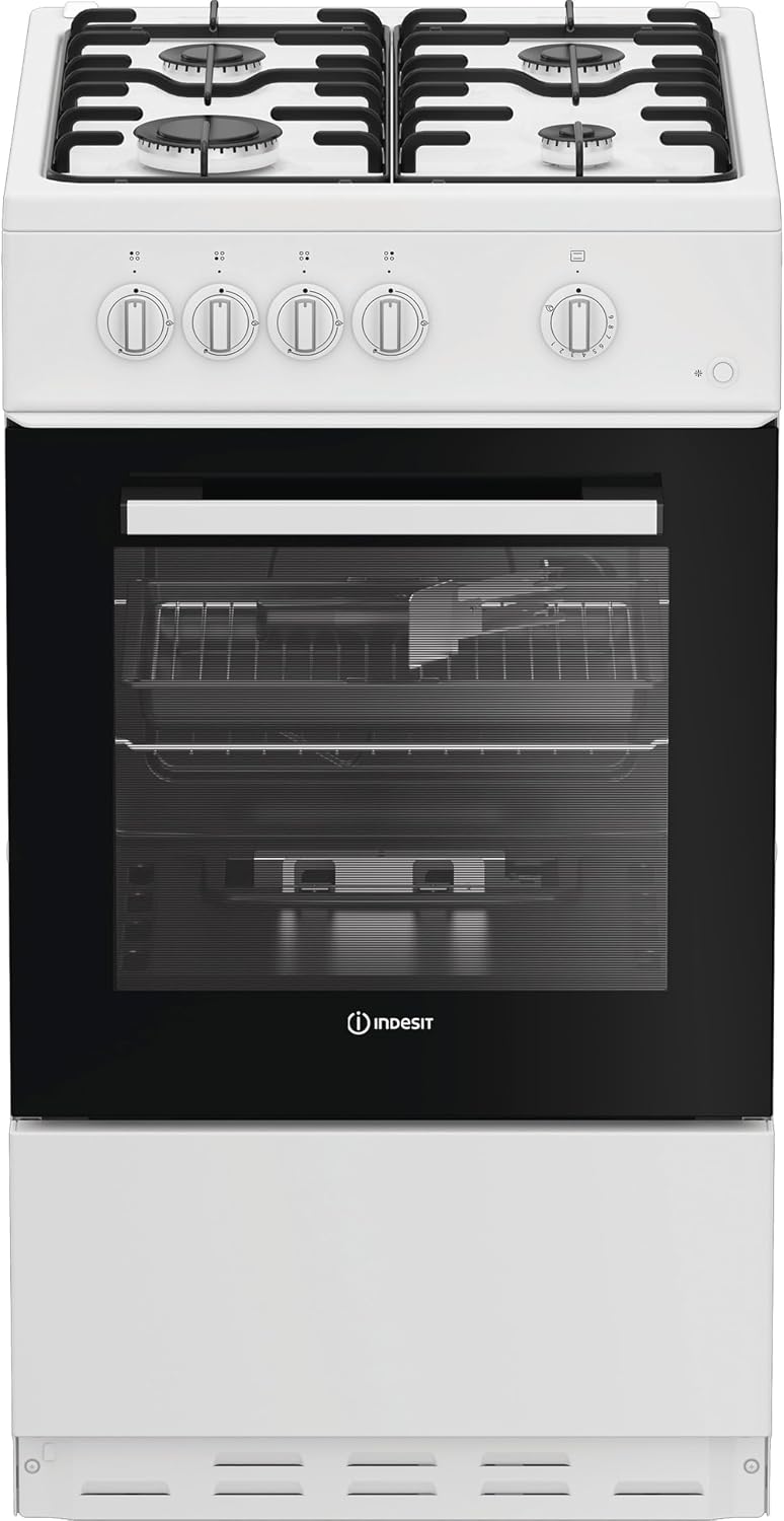 Indesit I5G1KMW 50cm wide Single Oven Gas Cooker - White - A/A Rated