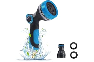 MEZERE Hose Pipe Spray Gun Garden Hose Spray Gun 10 Adjustable Patterns Hose Nozzle,Anti-Slip Water Hose Spray Gun High Pressure Hosepipe Spray Gun for Gardena Plants