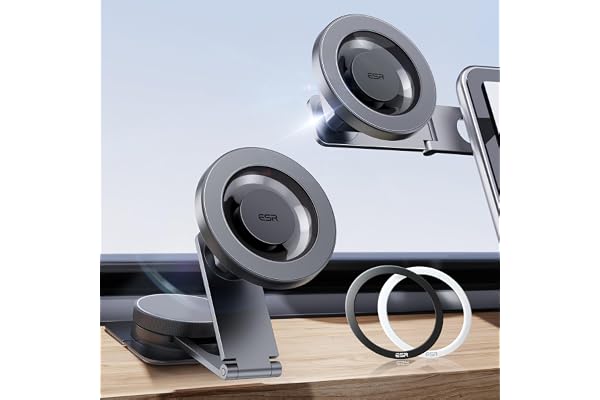 ESR Support Téléphone Voiture pour MagSafe, Tableau Bord et Tesla Écran Tactile Support Voiture pour iPhone 17e/Air/17/16/16e/15/14/13/12, Google Pixel 10, Samsung S26, Android, Tous Les Smartphones