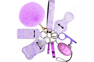 Ankilo Safe Sound Personal Alarm 10 Pcs Set Self Defense Keychain Set for Women and Kids, Safety Keychain Accessories, with Safe Sound Personal Alarm