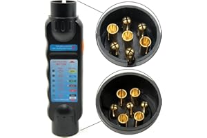 OKOIUM SmartSpec 7 Pin Trailer Wiring Tester Towing Horsebox Caravan Truck Vehicle Light Electrics Circuit Diagnostic Tool 12V