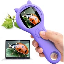 Microscope Portable Vankarr 500X Pour Enfants - Écran IPS 2" - Photo/Video - Cadeau Science, Exploration
