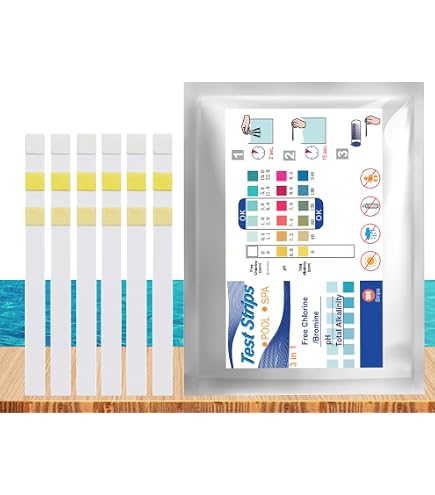 Safe Home® 6-in-1 Pool Teststreifen (100 Stück) - Für Chlor, Brom, PH, Alkalität, Härte & Cyanursäure In Süß-/Salzwasser