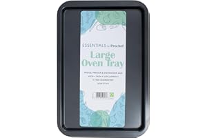 Prochef Essentials Large Oven Tray, Non Stick, Easy Clean, 43cm x 29cm x 2cm, Brown
