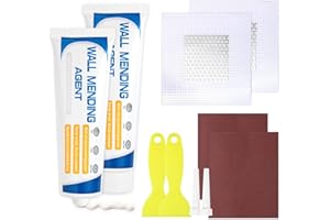 LYFEESIS Spachtelmasse Weiß Innen, 300g fertigspachtel von Löcher Wand Füllen Weiß, Wandreparatur Creme Mit Trockenbau Flicken und Schleifpapier, Wall Repair Kit für Reparatur von Rissen, Löchern