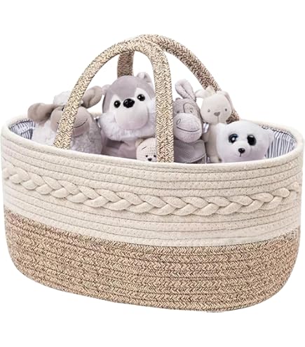 YUEMING Luiercaddy organizer, draagbare luierorganizer met vakken en handgrepen, wikkelmand baby, wikkelmand, organizer, cadeau voor pasgeborenen (groen