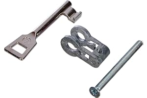 BMH Buntbart-Einsatz zur Umrüstung von PZ auf BB | inkl. 1 Schlüssel und 1 Befestigungsschraube, Grau