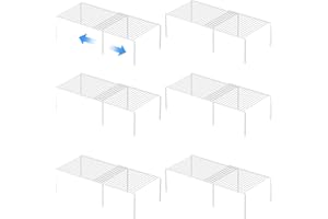 ARCCI Expandable Cabinet Wire Shelf Rack Set of 6, Adjustable Kitchen Cabinet Organizer Storage Shelves, Plate Wire Shelf Organizer for Kitchen Cabinets, Cupboard, Freezer, Bathroom, White