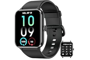 IOWODO Smartwatch Uomo Donna con Effettua o Risposta Chiamate,Orologio Fitness con Monitor del SpO2/Sonno,24H Cardiofrequenzimetro,Orologi Sportivo,Smart Watch Contapassi Android iOS
