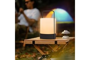 FUYO Lámpara de mesa para exteriores, inalámbrica, regulable, con luz blanca cálida, RGB, cambio de color, portátil, IP44, para exterior, salón, jardín, dormitorio, camping