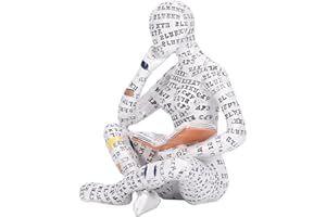 XIAOMAGG Scultura moderna per scrivania, libreria, decorazione estetica per ufficio, collocata nel tavolo dell'appartamento del soggiorno, Halloween del Ringraziamento (lettura con mento appoggiato)