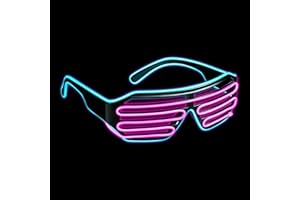 BALINCO Occhiali a LED con 3 modalità di lampeggio - perfetti per DJ techno | festival | Halloween | carnevale | costumi in maschera come complemento dell'abito o del costume.