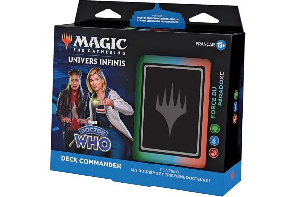 Magic: The Gathering Doctor Who Commander Deck – Paradox Power (100-Card Deck, 2-Card Collector Booster Sample Pack + Accessories) (en Anglais)