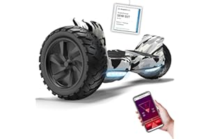 RCB Hoverboard 8.5" all terrain hoverboards, APP control function, integrated LED Bluetooth with powerful motor, electric skateboard self balance scooter, gift for Kids and Adults