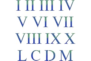 STENCIL COMPANY Stencil da parete con numeri romani da 1,9 cm (S), riutilizzabile, con numeri romani piccoli