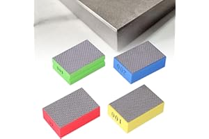 AYNEFY 4 Tamponi Diamantati per Lucidatura a Mano, Tamponi per Levigatura, Tamponi Abrasivi per Smerigliatura del Vetro di Piastrelle di Ceramica in Pietra, Grana 60# 100# 200# 400#