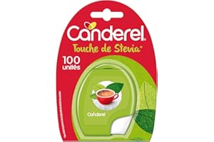 CANDEREL - Green – Edulcorant Naturel - le Gout du Sucre Sans Calorie - 100 Comprimés – Format Pratique