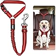 Dog Seat Belts For Cars Uk Headrest Dog Car Seat Belt Adjustable Dog Car Harness Pet Seatbelt Anti Shock Elastic Puppy Restraint Strong Leash Leads For Dogs Safety (RED) (RED)