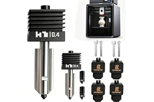 2-pack uppgraderat 0,4 mm P2S Hotend-kit, högtemperaturextruder, hotend-ersättning med 4 silikonfodral och 4 0,4 mm munstycke