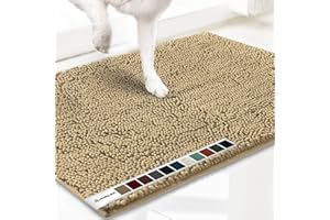 Muddy Mat AS-SEEN-ON-TV wysoce chłonna wycieraczka z mikrofibry i dywanik dla zwierząt domowych, antypoślizgowa, gruba, nadająca się do prania, mata łazienkowa, miękka szenila, do kuchni, łazienki,