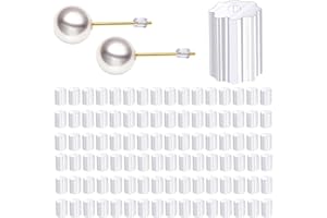 KEYRI 400 Piezas Topes de Espalda de Seguridad de Pendiente hebilla para Pendientes Silicona para la Parte Posterior de los Pendientes Tapones de Silicona de Repuesto Pequeños (Transparente)