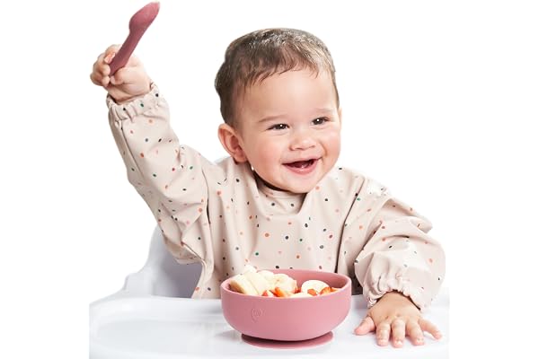 Nombear Bavoir Manches Longues pour Bébé - Bavoir Bébé Imperméable, Tablier Bebes pour Manger, Tablier Enfant Repas, Bavoirs DME, Blouse Bebe Repas
