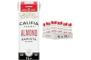 Califia Farms Almond Barista Blend - Plant Based, Lactose Free, Dairy Free, Vegan Drinks, Milk Alternative Multipack (6 x 1L)