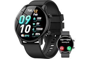 vamout Smartwatch Uomo Donna, 1.39" Orologio Smartwatch con Effettua/Risposta Chiamate, 100+ Sportive Modalità Fitness Tracker, Contapassi/Sonno/Cardiofrequenzimetro, IP68 Smart Watch per Android/iOS