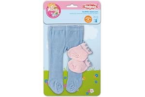 Heless- Collants avec Chaussettes pour poupées, Couleurs Tendance, Assorties, Taille 28-35 cm, 10234673, Rose