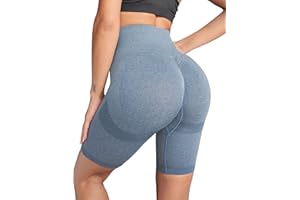 CMTOP Femmes Shorts Sport Yoga Butt Lift Legging Shorts de Sport Taille Haute Short de Sport Sexy Été Legging Short pour Fitness Jogging Danse Course Gym